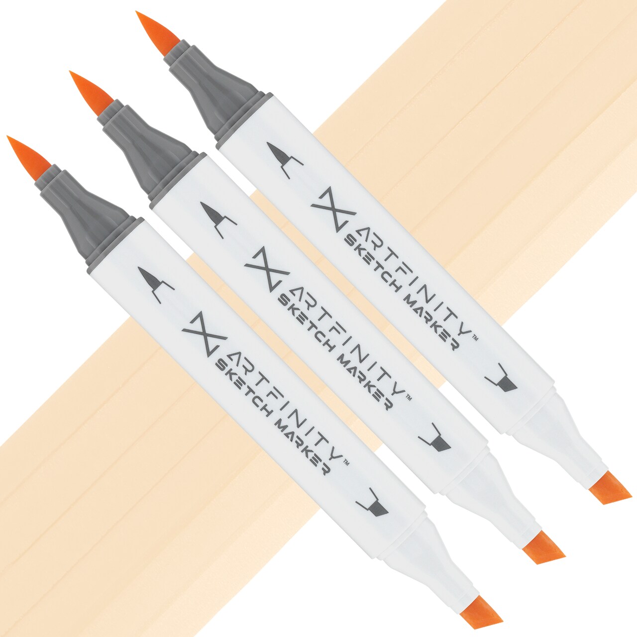 Artfinity Sketch Marker Sets - Set of 3 - Deco Orange YR4-1, Vibrant, Professional, Dye-Based Alcohol Markers for Artists, Drawing, Travel, & More
